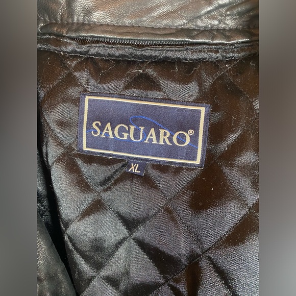 SAGUARO Black Genuine Leather Jacket - Picture 3 of 11